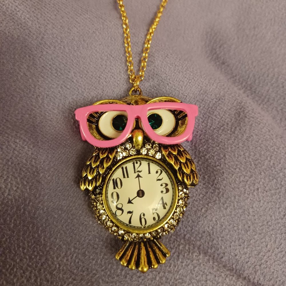 Betsey Johnson Owl Pendant Necklace